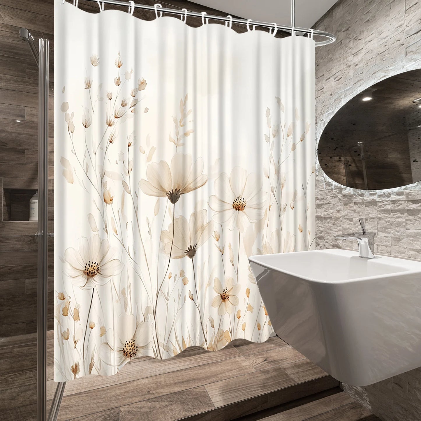 Cortina decorativa Beige Floral