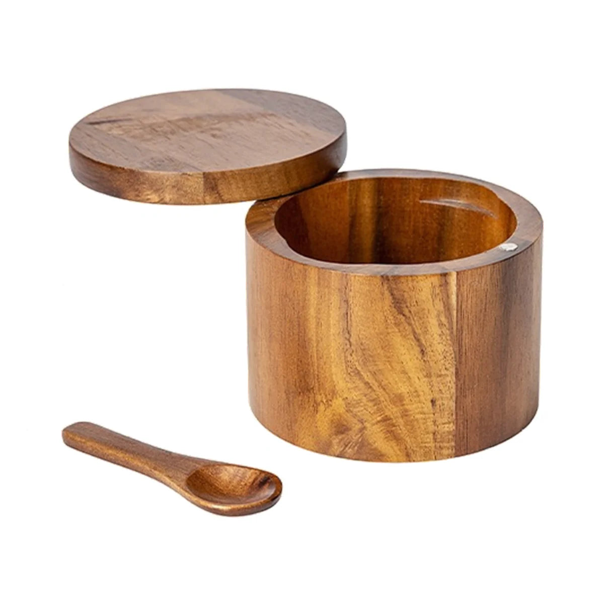 Recipiente de madera de acacia para cocina