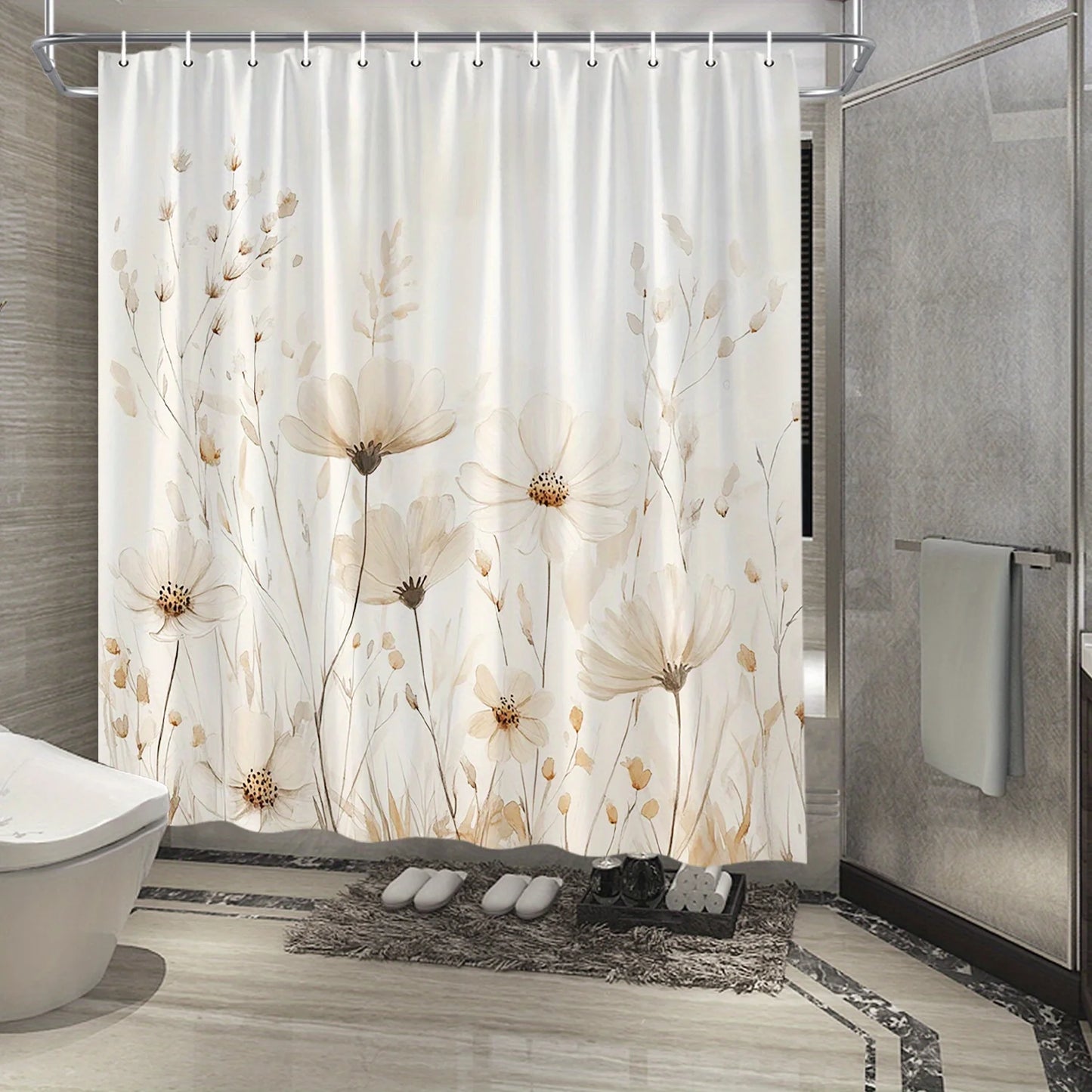 Cortina decorativa Beige Floral