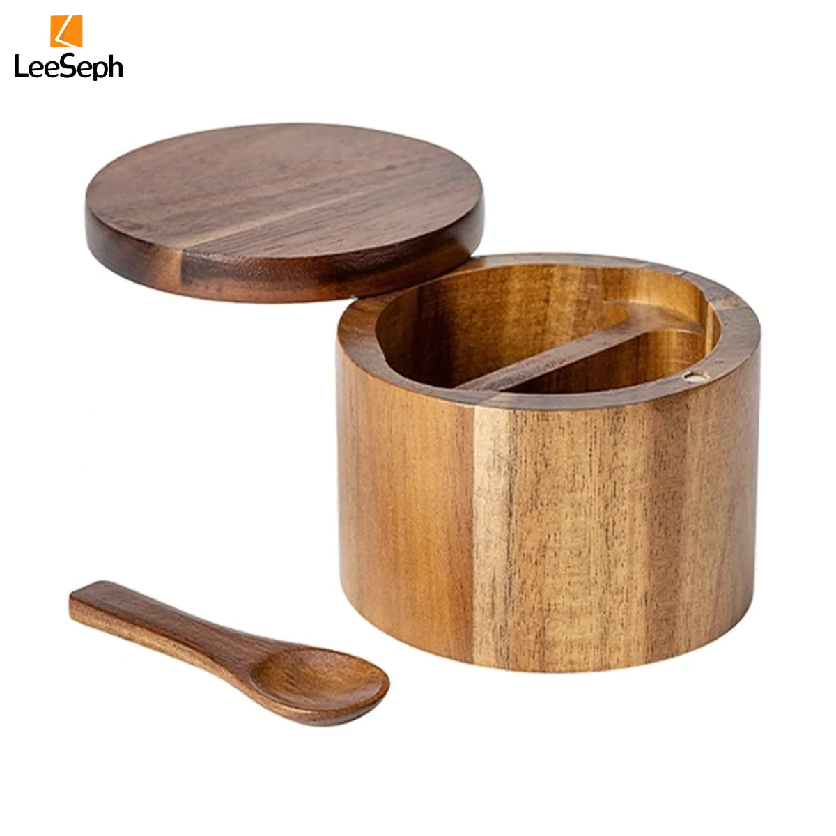 Recipiente de madera de acacia para cocina