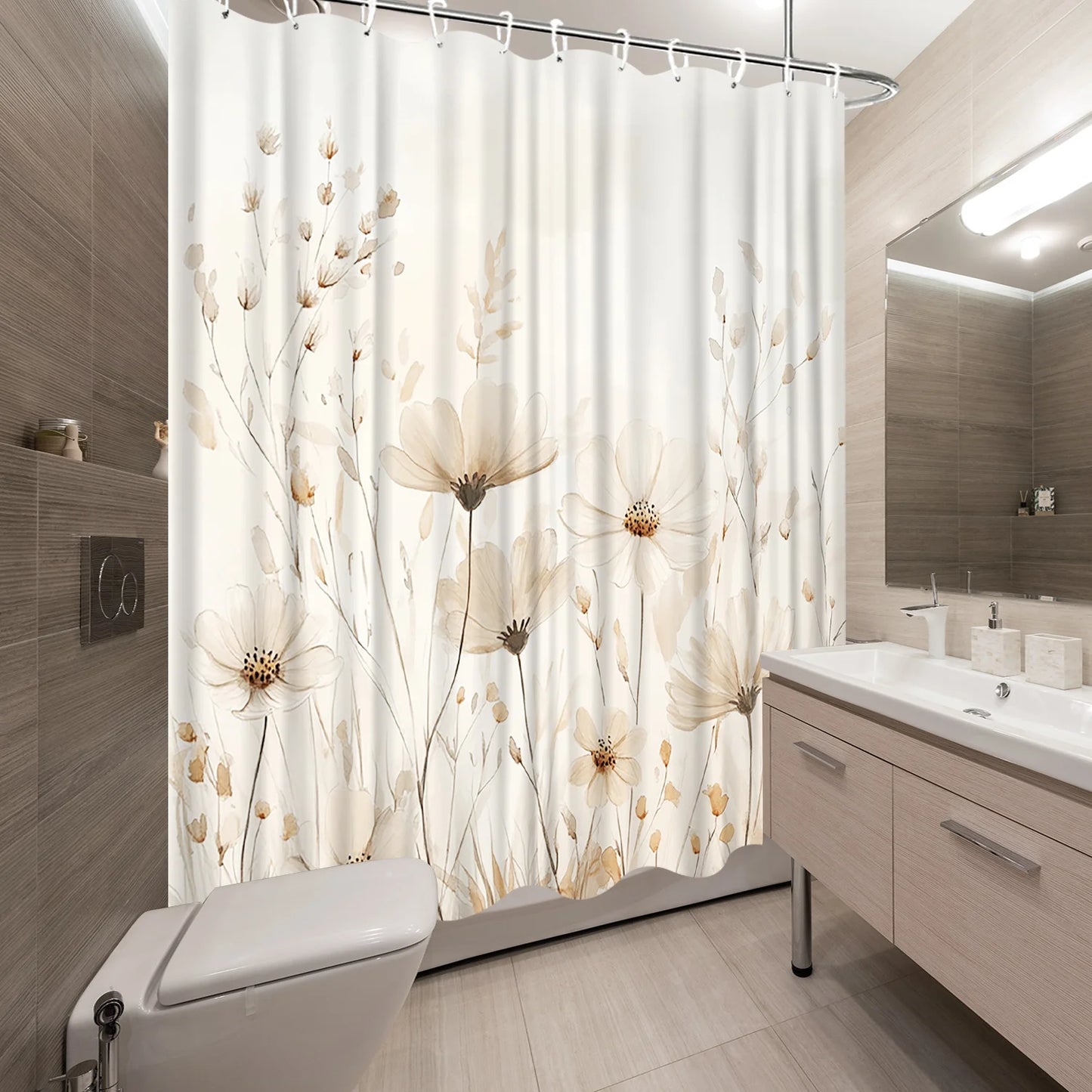 Cortina decorativa Beige Floral