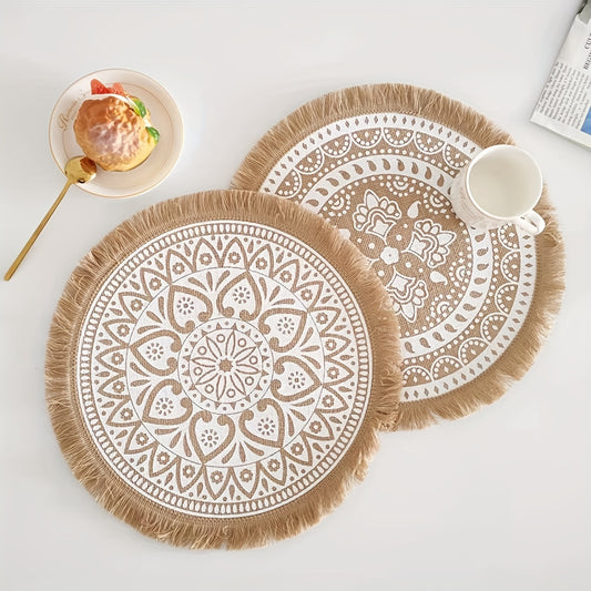 2Set de 2 o 4 Individuales Boho – Yute Natural