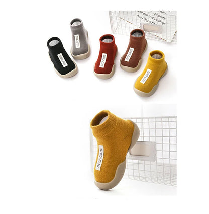 Pantuflas de bebé y niños pequeños suela de goma suave antideslizante