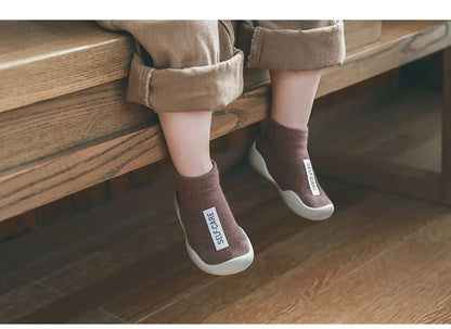 Pantuflas de bebé y niños pequeños suela de goma suave antideslizante
