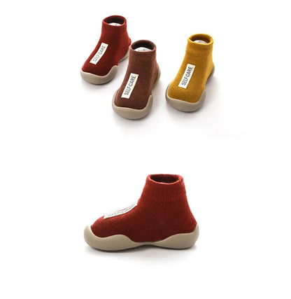Pantuflas de bebé y niños pequeños suela de goma suave antideslizante