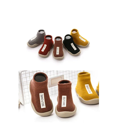 Pantuflas de bebé y niños pequeños suela de goma suave antideslizante