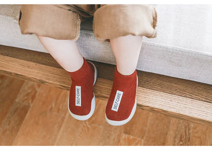 Pantuflas de bebé y niños pequeños suela de goma suave antideslizante
