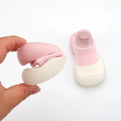 Pantuflas de bebé y niños pequeños suela de goma suave antideslizante