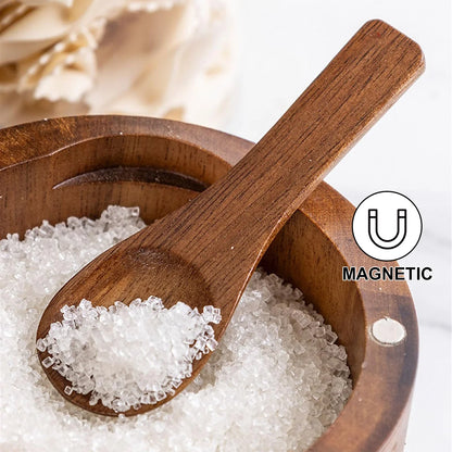 Recipiente de madera de acacia para cocina