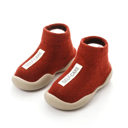 Pantuflas de bebé y niños pequeños suela de goma suave antideslizante