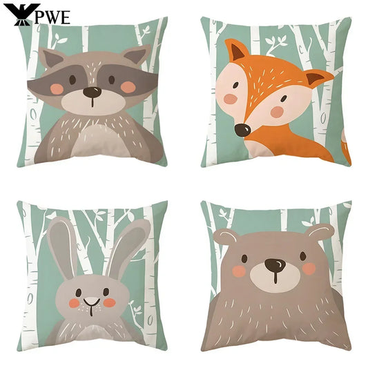 Funda de Cojín “Animales del Bosque”