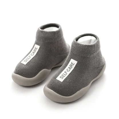 Pantuflas de bebé y niños pequeños suela de goma suave antideslizante